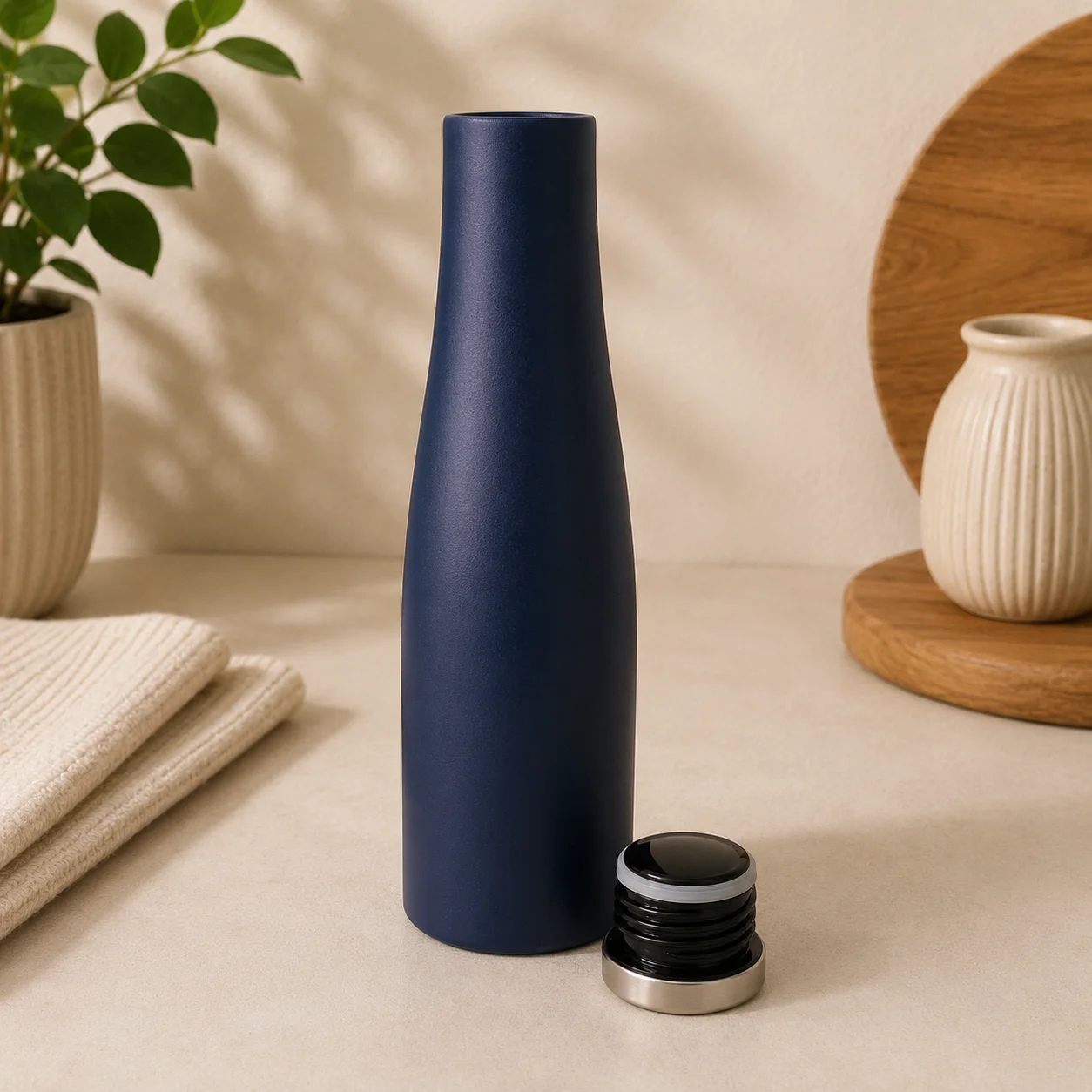 Premium Navy Blue Vacuum Insulated Bottle (Available in 3-4 colours)